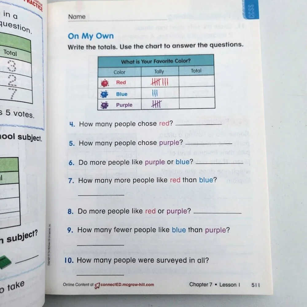 NEW My Math Grade 1 Book 1st Grade Volume 2 McGraw-Hill Elementary Math Connects